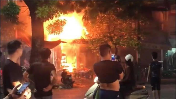 Hiện trường vụ cháy.