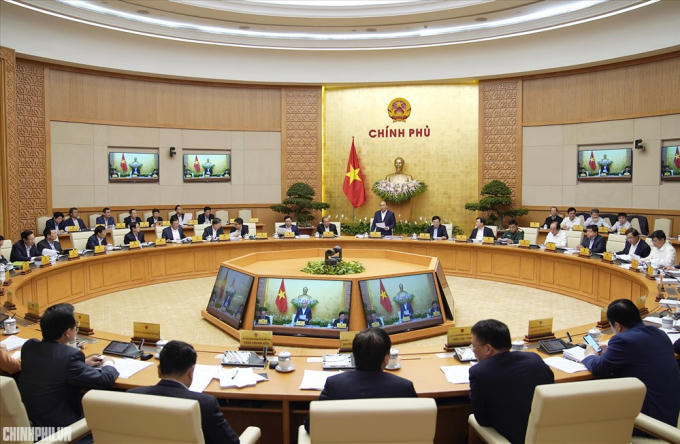 Phiên họp thường kỳ Chính phủ tháng 2. Ảnh: VGP