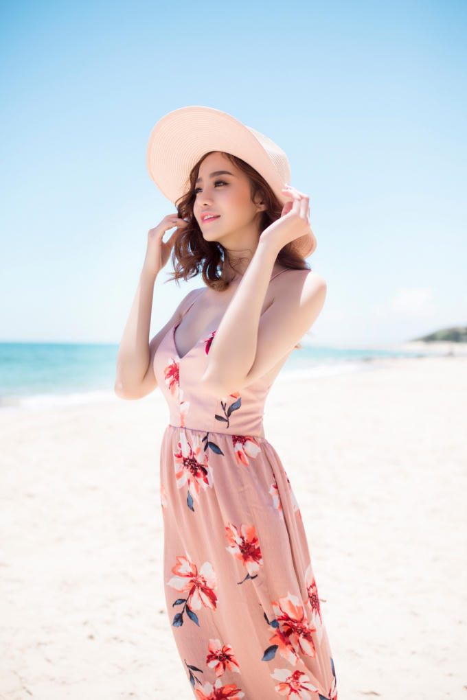 Kiều Ng&acirc;n khoe vẻ đẹp mong manh ở thi&ecirc;n đường Malpes Việt Nam