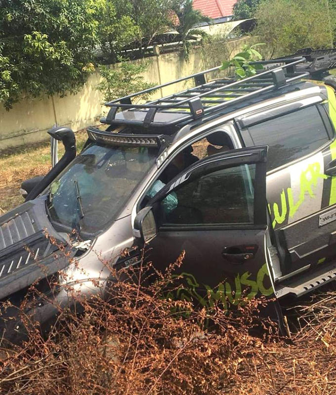 Chiếc xe bán tải gây tai nạn..