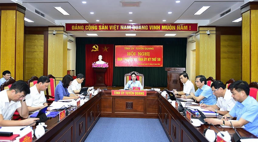 Hội nghị Ban Thường vụ Tỉnh ủy Tuyên Quang kỳ thứ 58.