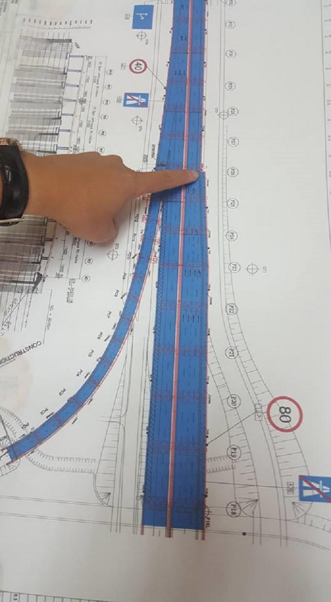 Bản vẽ thiết kế tuyến đường trên cao.