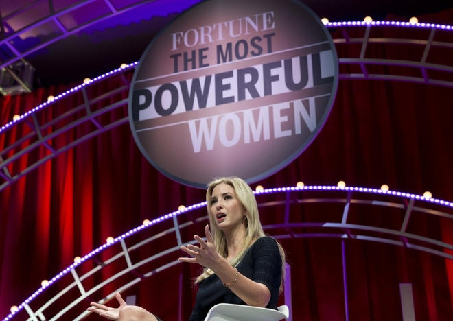 Diễn đàn Kinh tế Thế giới (WEF) từng đưa tên Ivanka vào danh sách Lãnh đạo Trẻ Toàn cầu. Cô cũng nằm trong danh sách 40 Under 40 của Fortune năm 2014. Đây là danh sách những người trẻ có ảnh hưởng lớn giới kinh doanh.