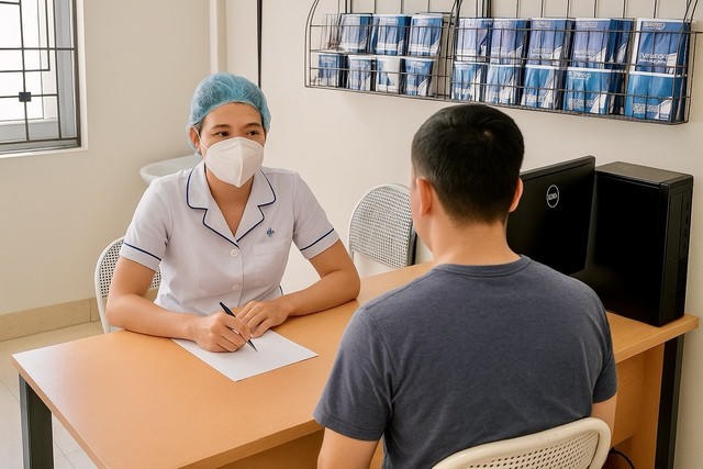 Tư vấn điều trị cho người nhiễm HIV. (Ảnh: VGP/Thùy Chi)