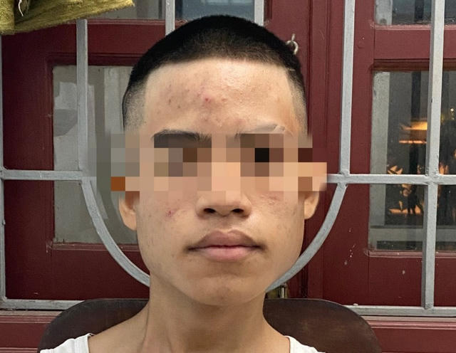 Đối tượng Phạm Tiến Thành tại cơ quan Công an.