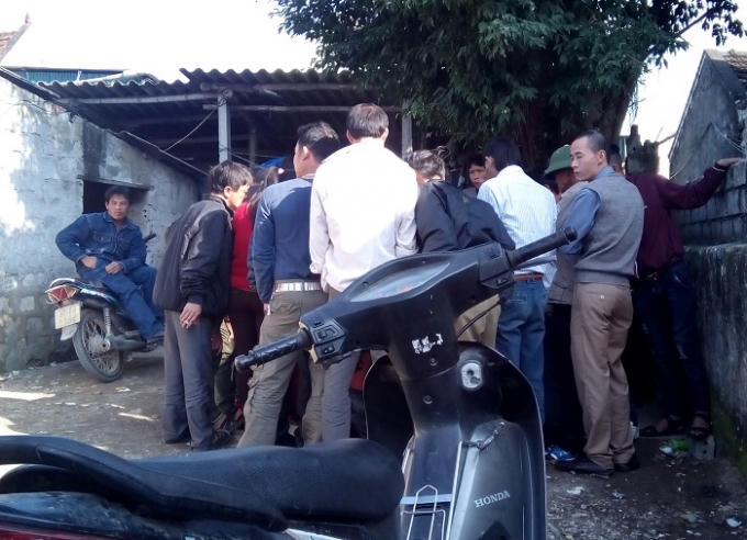 Một tụ điểm đánh bạc tại xóm Quyết Thành (Diễn Bích, Diễn Châu, Nghệ An).