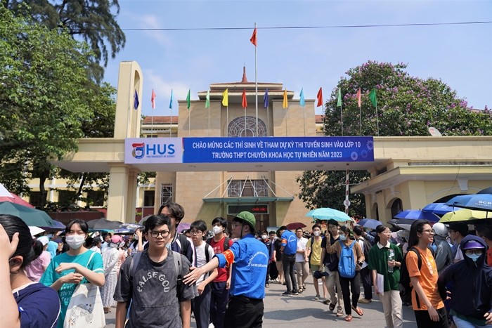 Kỳ thi tuyển sinh vào lớp 10 Trường THPT Chuyên Khoa học Tự nhiên năm 2023. (Ảnh: VNU)