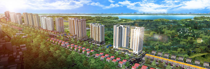 Phối cảnh thành phố Dragon City.