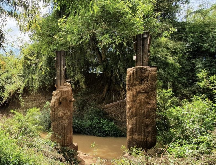 Cầu Mã Đà cũ đã bị sập.