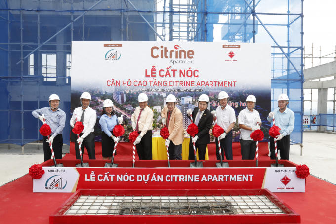 Lễ cất nóc căn hộ cao tầng Citrine Apartment diễn ra vào chiều ngày 20/3
