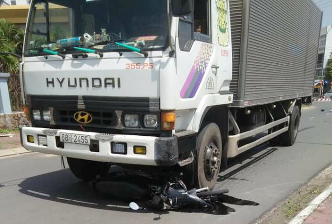 Hiện trường vụ tai nạn.