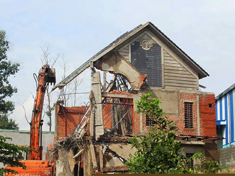 Công trình xây dựng sai trái phép bị cưỡng chế. Ảnh: CTV.