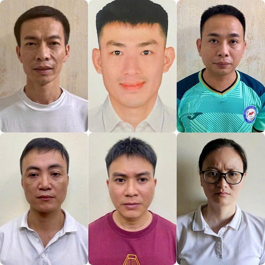 Các bị can còn lại trong vụ án (Ảnh: Bộ Công an).