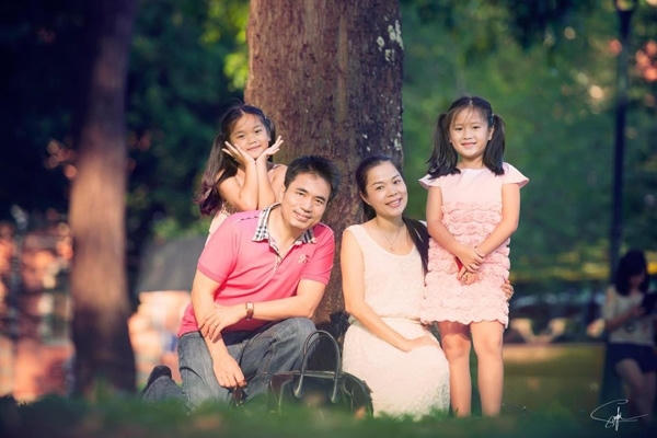 Gia đình nhỏ hạnh phúc của Mỹ Lệ.