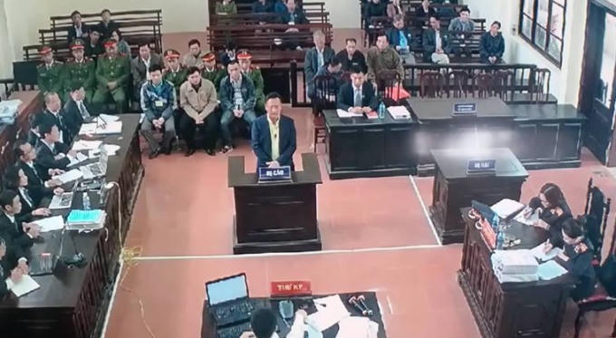 Bị cáo Đỗ Anh Tuấn trong phiên tòa.