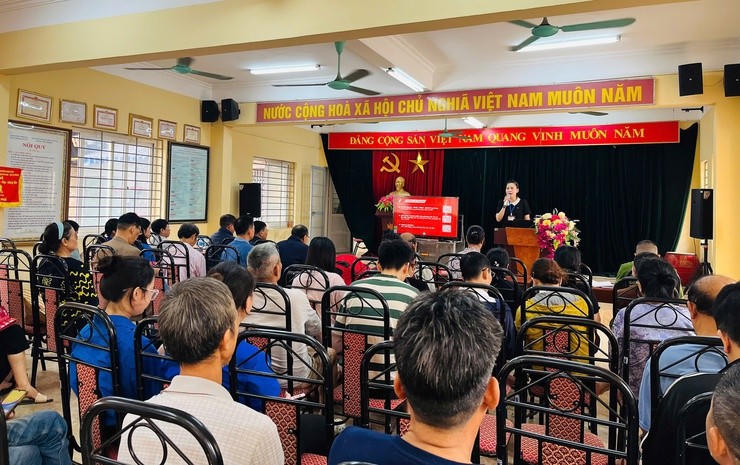 UBND phường Tây Tựu tổ chức "Ngày Chủ nhật số" tại Nhà văn hóa Tổ dân phố Nguyên Xá 2.