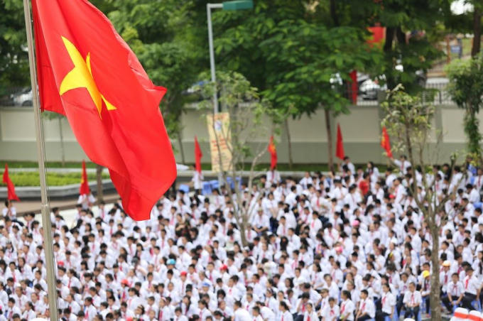 Ngày khai giảng năm học mới là 5.9, sau thời gian nghỉ hè. Ảnh: Hải Nguyễn