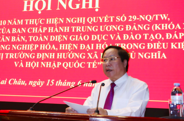 Lai Châu tổng kết 10 năm thực hiện Nghị quyết số 29 của Ban Chấp hành Trung ương Đảng Khóa XI