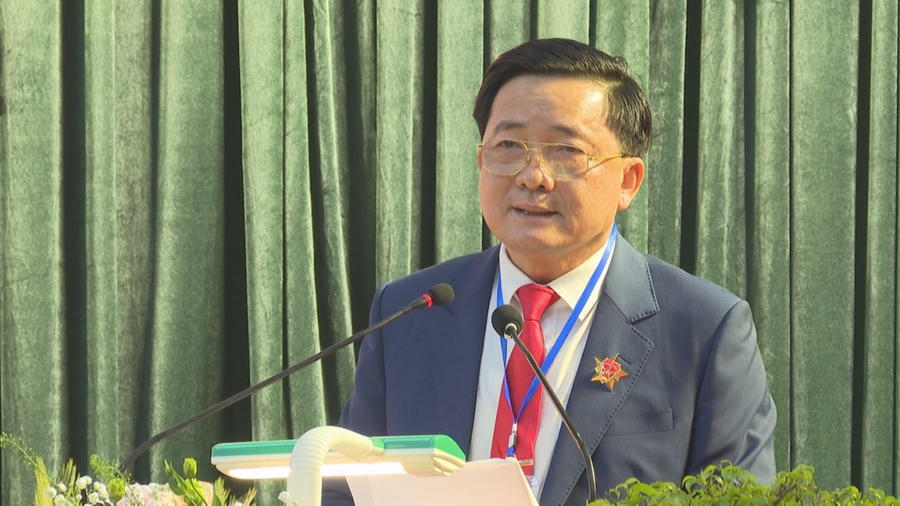 ông Ngô Văn Quang, Bí thư Đảng ủy xã Xuân Khê phát biểu khai mạc đại hội