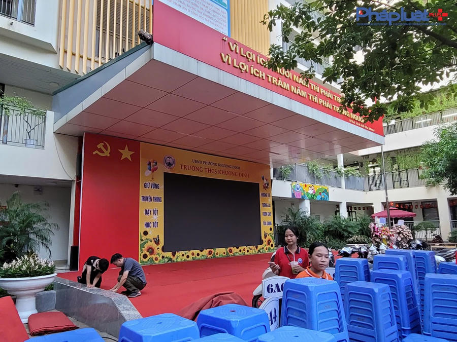 Tại điểm Trường THSC Khương Đình cũng đã gần hoàn tất.