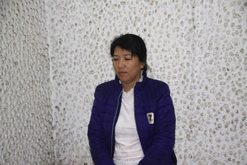 Bà Thanh tại cơ quan điều tra.