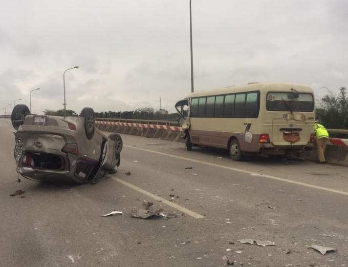 Hiện trường vụ tai nạn.