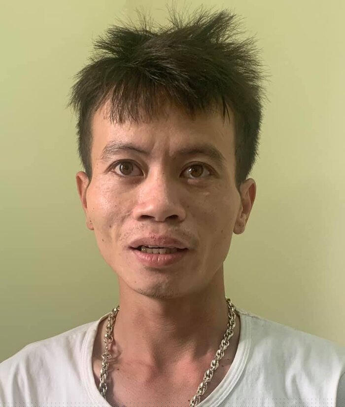 Lương Văn Chinh tại cơ quan công an.
