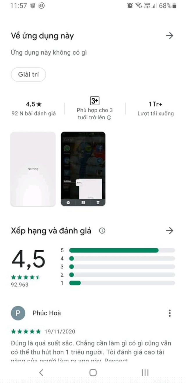 Không có chức năng gì,