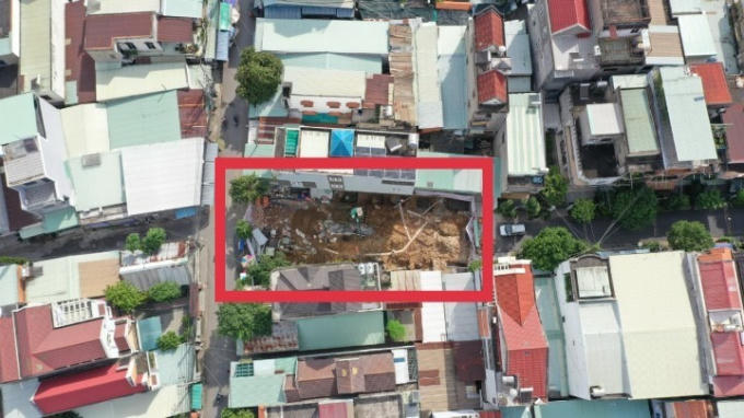 Công trình ôm gọn đất quy hoạch làm đường dân sinh.