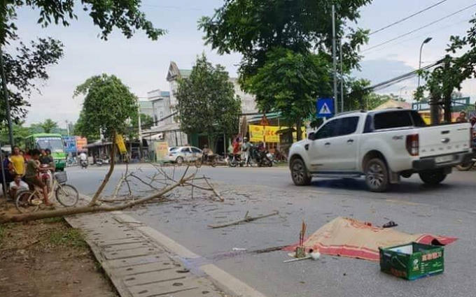 Hiện trường nơi xảy ra sự việc.