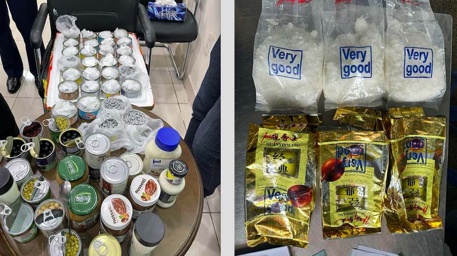 Số lượng ma tuý được nguỵ trang hết sức tinh vi (Ảnh: Công an Đà Nẵng).