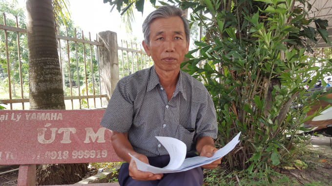 Ông Đặng Văn Tùy ròng rã khiếu nại gần 2 thập kỷ nhưng chỉ nhận được sự im lặng của chính quyền địa phương.