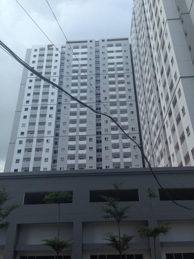 Block 4 nơi xảy ra vụ cháy đêm 15/7.