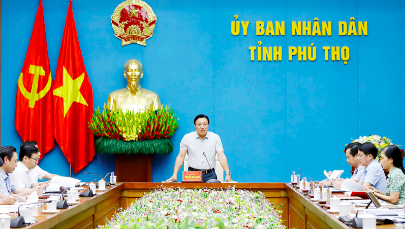 Ông Nguyễn Huy Ngọc - Phó Chủ tịch UBND tỉnh Phú Thọ phát biểu chỉ đạo hội nghị.
