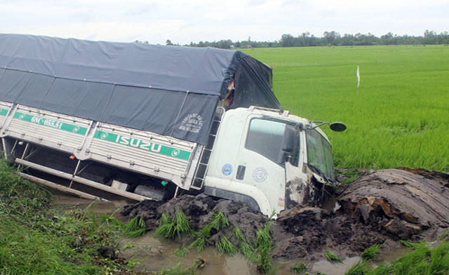 Hiện trường vụ tai nạn.