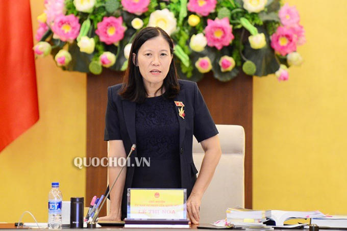 Chủ nhiệm UB Tư pháp Lê Thị Nga