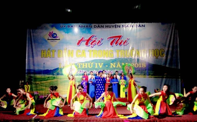 Nghệ An (Nam Đàn): Trường THCS Kim Liên giành giải A tại Hội thi hát dân ca trong trường học lần thứ 4