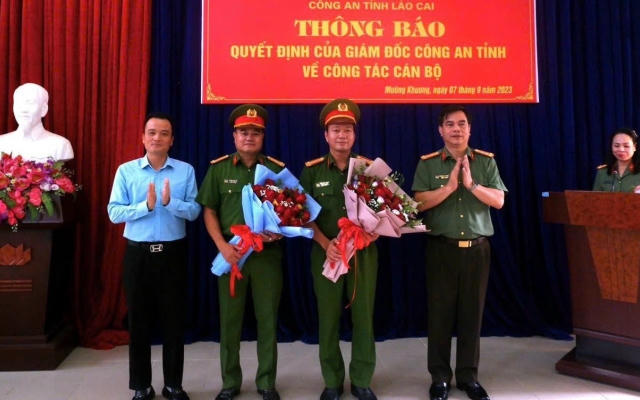 Trưởng công an huyện Mường Khương làm Trưởng Phòng Cảnh sát PCCC và cứu hộ cứu nạn.