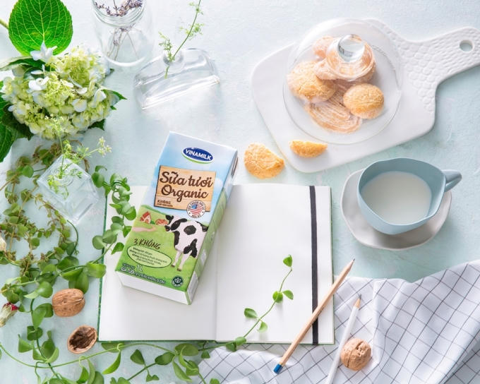 “Mình ưu tiên lựa chọn các sản phẩm có nguồn gốc organic như hoa quả tươi, rau xanh, sữa chua, sữa tươi organic.” - Milena cho biết