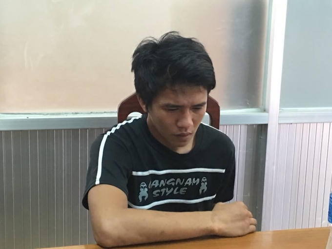 Nguyễn Thành Lợi tại cơ quan công an.