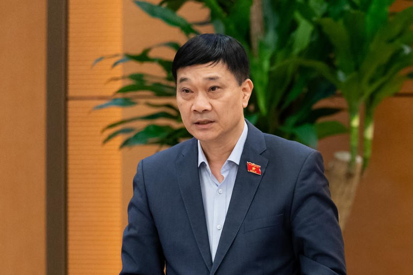 Phó Chủ tịch Quốc hội Vũ Hồng Thanh phát biểu kết luận. (Ảnh: Cổng TTĐTQH)