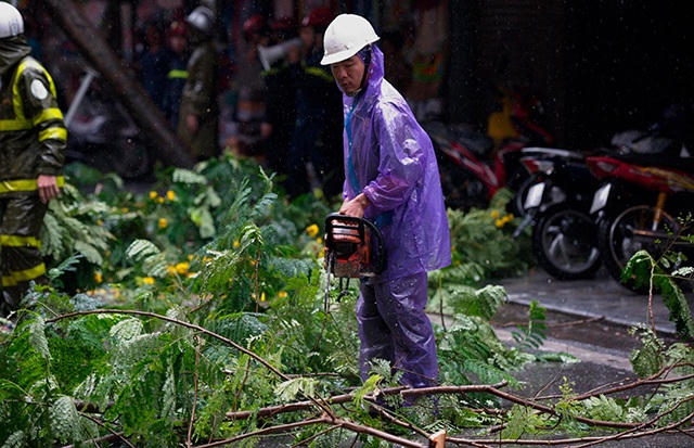 Hà Nội mưa liên tục sau bão, cây xanh gãy đổ ở nhiều nơi - 12
