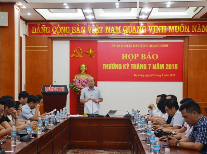 Ông Vũ Văn Hợp thông tin tại cuộc Họp báo.