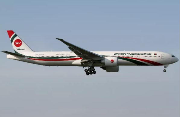 Máy bay Boeing 777-300 của của hãng Biman Airlines. Ảnh: Getty