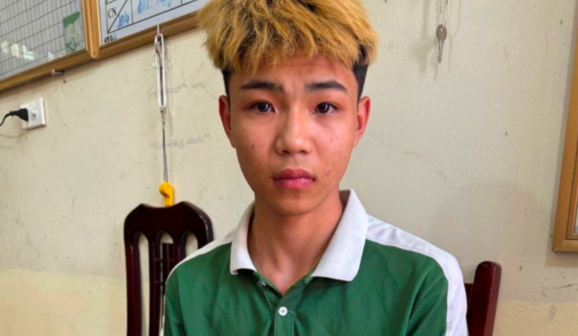 Đối tượng Đỗ Anh Toàn tại Cơ quan Công an. (Ảnh: CANB)