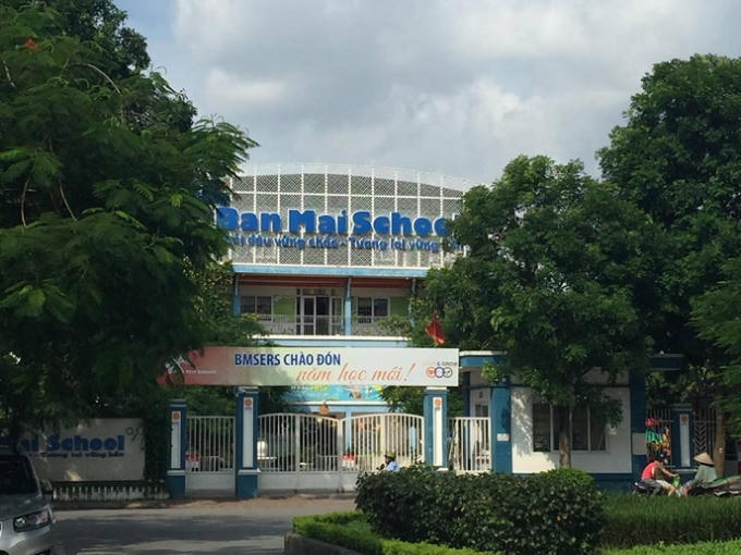 Trường tiểu học Ban Mai, nơi học sinh Nguyễn Bảo Ngọc Trâm theo học.