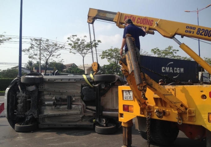 Hiện trường vụ tai nạn.