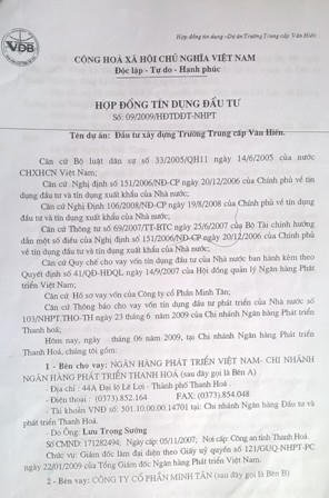 Dưới danh nghĩa trực thuộc Cty CP Minh Tân, trường đã bị thế chấp ngân hàng 9 tỉ đồng