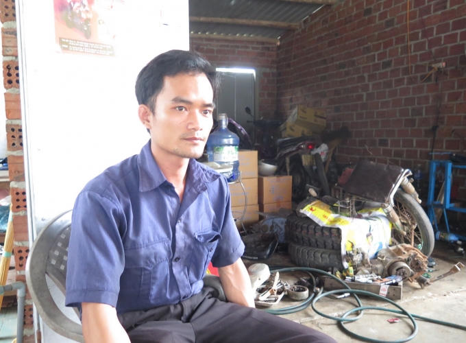 Anh Phong cho biết Công ty bia đã xin lỗi và thỏa thuận bồi thường.(Ảnh: Văn Hoàng)
