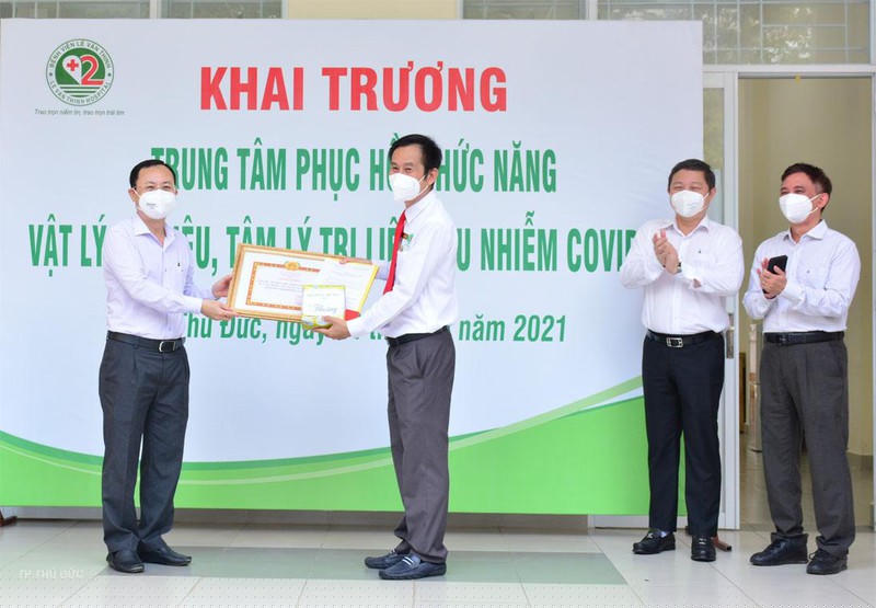 Khai trương Trung tâm trị liệu tâm lý cho bệnh nhân sau nhiễm COVID-19 tại số 145 đường Lê Văn Thịnh.